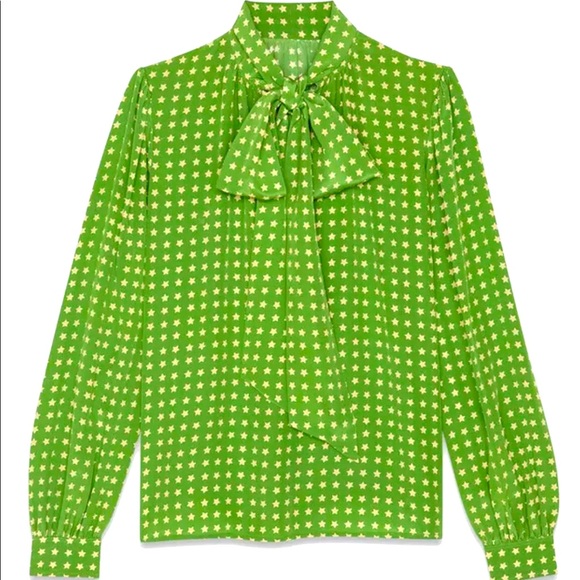 Yves Saint Laurent Scandal Star Printed Blouse New With Tags - Picture 7 of 10